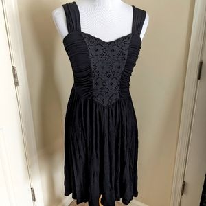 Black Lace Sweetheart Bodice Sundress, S/M